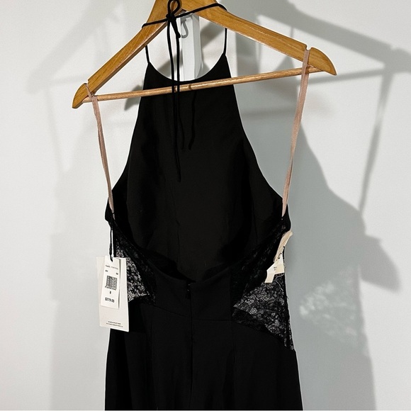 Fame and Partners “Nicchi” Black Lace Panel Gown – NWT – Size 8 - Picture 6 of 11